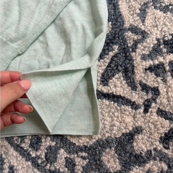 J Crew collared merino wool sweater mint green - Picture 4 of 5